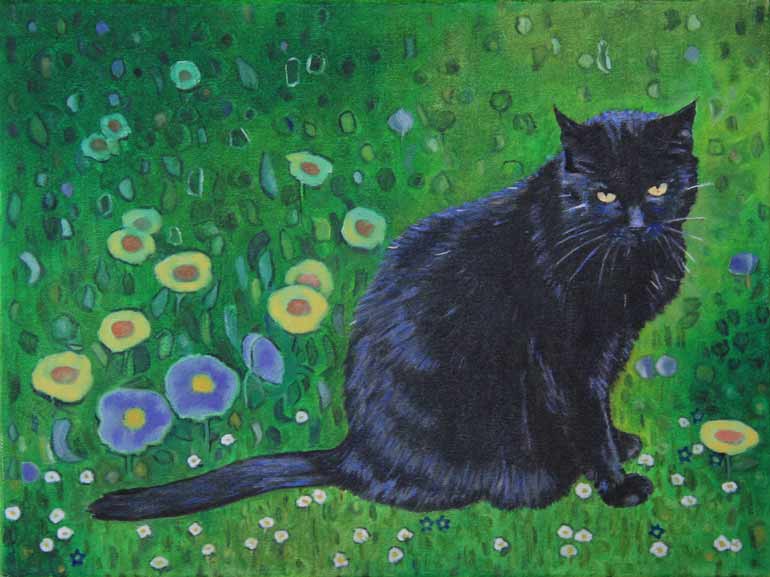 Painting of a cat