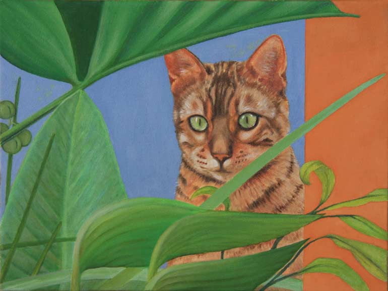 Painting of a cat