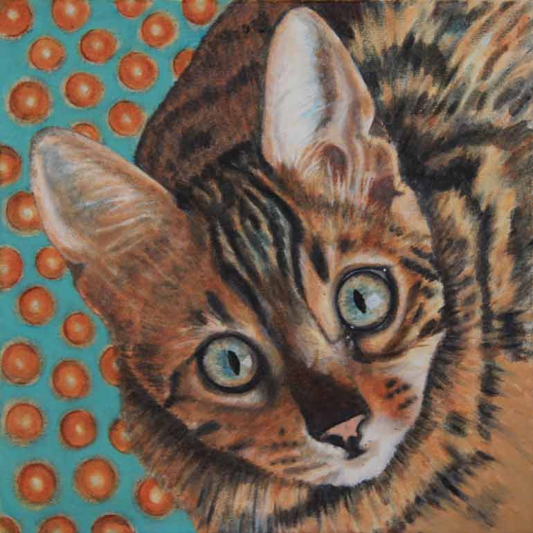Painting of a cat