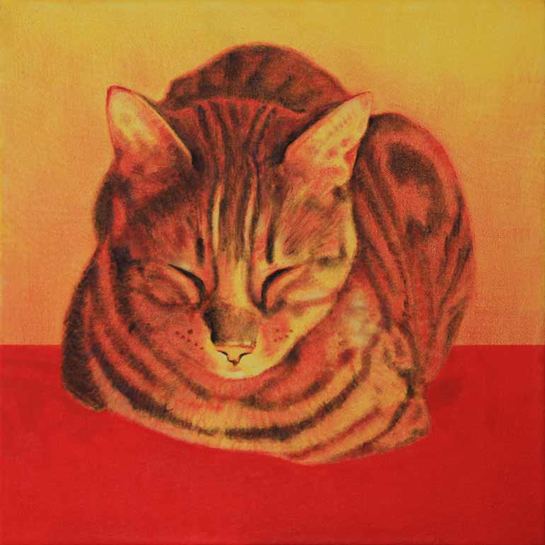 Painting of a cat