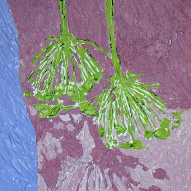 Small square image of a section of one of the paintings in the series