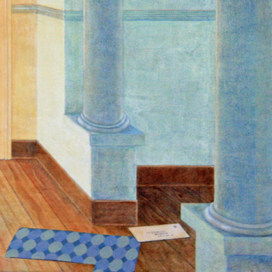 Small square image of a section of one of the paintings in the series